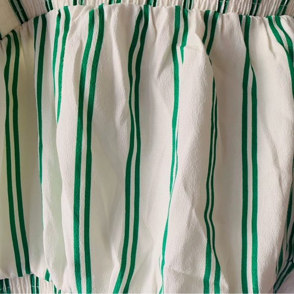 Privacy Please Schaefer crop Top in Green Stripe - Picture 7 of 7